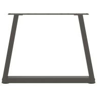 Крака за масичка за кафе, V-образна, 2 бр., антрацит, 70 x (42-43,3) см, стомана