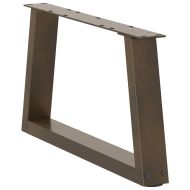 Крака за масичка за кафе, V-образни, 2 бр., естествена стомана, 70 x (30-31,3) см, стомана