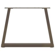 Крака за масичка за кафе, V-образни, 2 бр., естествена стомана, 50 x (42-43,3) см, стомана