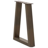 Крака за масичка за кафе, V-образни, 2 бр., естествена стомана, 38 x (42-43,3) см, стомана
