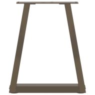 Крака за масичка за кафе, V-образни, 2 бр., естествена стомана, 38 x (42-43,3) см, стомана