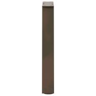 Крака за масичка за кафе, V-образни, 2 бр., естествена стомана, 38 x (42-43,3) см, стомана