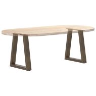 Крака за масичка за кафе, V-образни, 2 бр., естествена стомана, 38 x (42-43,3) см, стомана