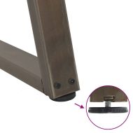 Крака за масичка за кафе, V-образни, 2 бр., естествена стомана, 38 x (42-43,3) см, стомана