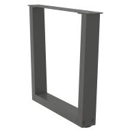 Крака за масичка за кафе, V-образна, 2 бр., антрацит, 60 x (42-43,3) см, стомана
