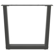 Крака за масичка за кафе, V-образна, 2 бр., антрацит, 60 x (42-43,3) см, стомана
