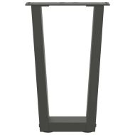 Крака за масичка за кафе, V-образна, 2 бр., антрацит, 28 x (42-43,3) см, стомана