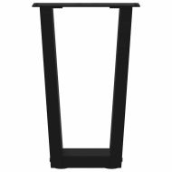 Крака за масичка за кафе, V-образни, 2 бр., черни, 28 x (42-43,3) см, стомана