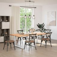 Крака за трапезна маса, V-образни, 3 бр., бели, 90 x (72-73,3) см, стомана