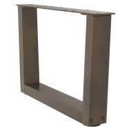Крака за масичка за кафе, V-образна форма, 2 бр., естествена стомана, 60 x (30-31,3) см, стомана