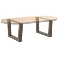 Крака за масичка за кафе, V-образна форма, 2 бр., естествена стомана, 60 x (30-31,3) см, стомана