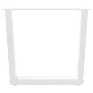 Крака за масичка за кафе, V-образни, 2 бр., бели, 50 x (42-43,3) см, стомана