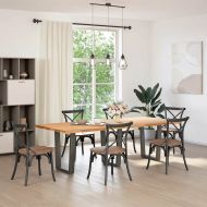 Крака за трапезна маса, V-образни, 3 бр., антрацит, 70x(72-73,3) см, стомана