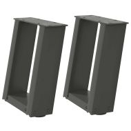 Крака за масичка за кафе, U-образни, 2 бр., антрацит, 30x(30-31) см, стомана