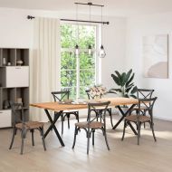 Крака за трапезна маса, X-образни, 2 бр., черни, 90 x (72-73) см, стомана