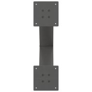 Крака за масичка за кафе, X-образни, 2 бр., антрацит, 50 x (42-43) см, стомана