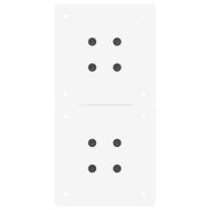 Крака за масичка за кафе, X-образни, 2 бр., бели, 38 x (42-43) см, стомана