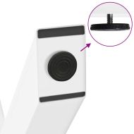 Крака за масичка за кафе, X-образни, 2 бр., бели, 38 x (42-43) см, стомана