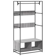 Гардероб, сив сонома, 90x50x180 см, инженерно дърво