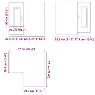 Кухненски стенен ъглов шкаф, Kalmar опушен дъб, инженерно дърво