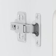 Кухненски стенен шкаф със стъклена врата "Kalmar" с висок гланц, бяло инженерно дърво