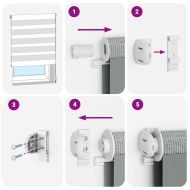 Зеброва щора 155x100 см Ширина на плата 150,9 см Полиестер