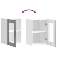 Кухненски стенен шкаф със стъклена врата Lucca сив сонома