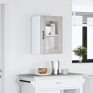 Кухненски стенен шкаф със стъклена врата Lucca бетонно сив