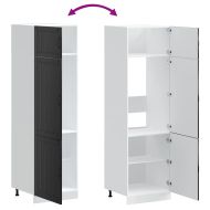 Кухненски шкаф Lucca, черен, инженерно дърво