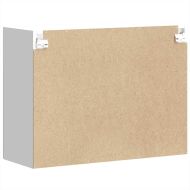 Кухненски стенен шкаф със стъклена врата "Lucca" от високо гланцово бяло инженерно дърво