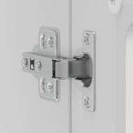 Кухненски стенен шкаф със стъклена врата "Lucca" от високо гланцово бяло инженерно дърво