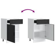 Кухненски шкаф Porto, черен, инженерно дърво