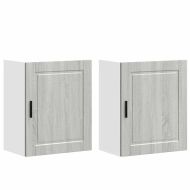 Кухненски стенни шкафове 2 бр Porto сив сонома инженерно дърво