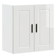 Кухненски стенен шкаф Porto, бял гланц, инженерно дърво