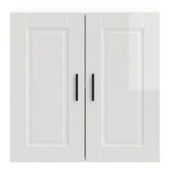 Кухненски стенен шкаф Porto, бял гланц, инженерно дърво