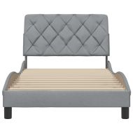 Рамка за легло без матрак, светлосива, 100x200 см, плат