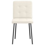 Трапезни столове, 2 бр, кремави, кадифе