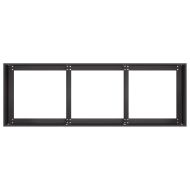 Саксия за цветя, черна, 120x40x40 см, студено валцувана стомана