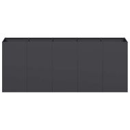 Кашпа, черна, 200x40x80 см, студеновалцувана стомана