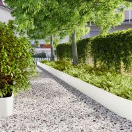 Краища за тревни площи 10 бр. бели студено валцувана стомана