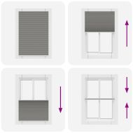 Плисирана щора Антрацит 90x100 cm Ширина на плата 89,4 cm