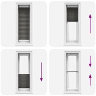 Плисирана щора черна 45x100 cm Ширина на плата 44,4 cm