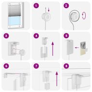 Плисирана щора Бордо червено 120x100 cm Ширина на плата 119,4cm