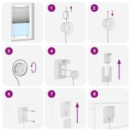 Плисирана щора Светло сиво 60x200 cm Ширина на плата 59,4 cm