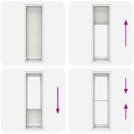 Плисирана щора Светло сиво 60x200 cm Ширина на плата 59,4 cm