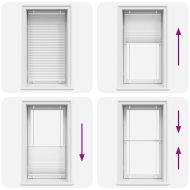 Плисирана щора Бяла 75x100 cm Ширина на плата 74,4 cm