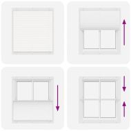 Плисирана щора Бяла 115x150 cm Ширина на плата 114,4 cm