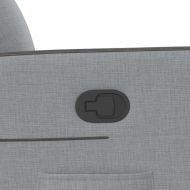 Реклайнер стол, светлосив, текстил