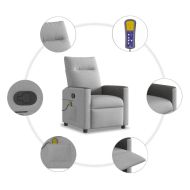 Масажен стол за лежанка Cloud Grey Fabric