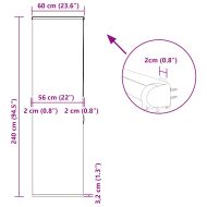 Ролетна щора за душ с касета 60x240 см Ширина на плата 56 см